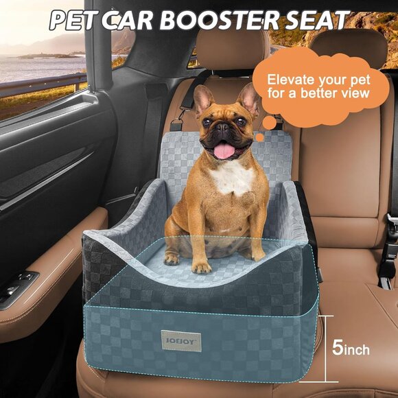 Elevated Dog Car Seat for Small/Medium Dogs up to 35 lbs - Picture 4 of 8